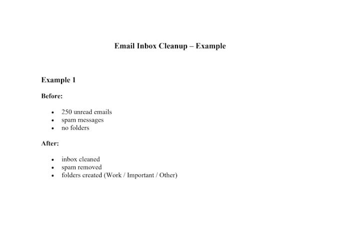 clean and organize your email inbox